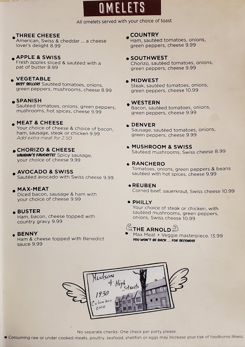 Menu Jack & Benny's Old North Diner-1