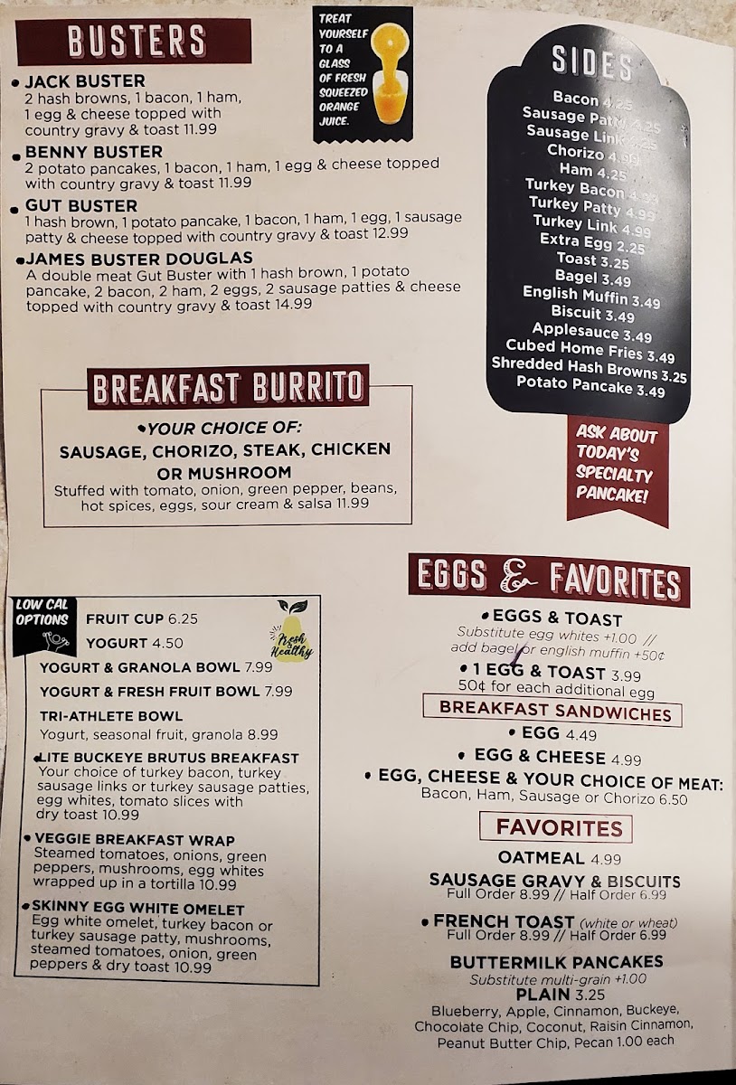 Menu Jack & Benny's Old North Diner-2