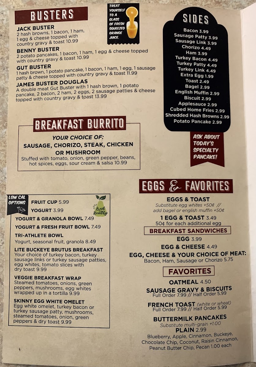 Menu Jack & Benny's Old North Diner-4