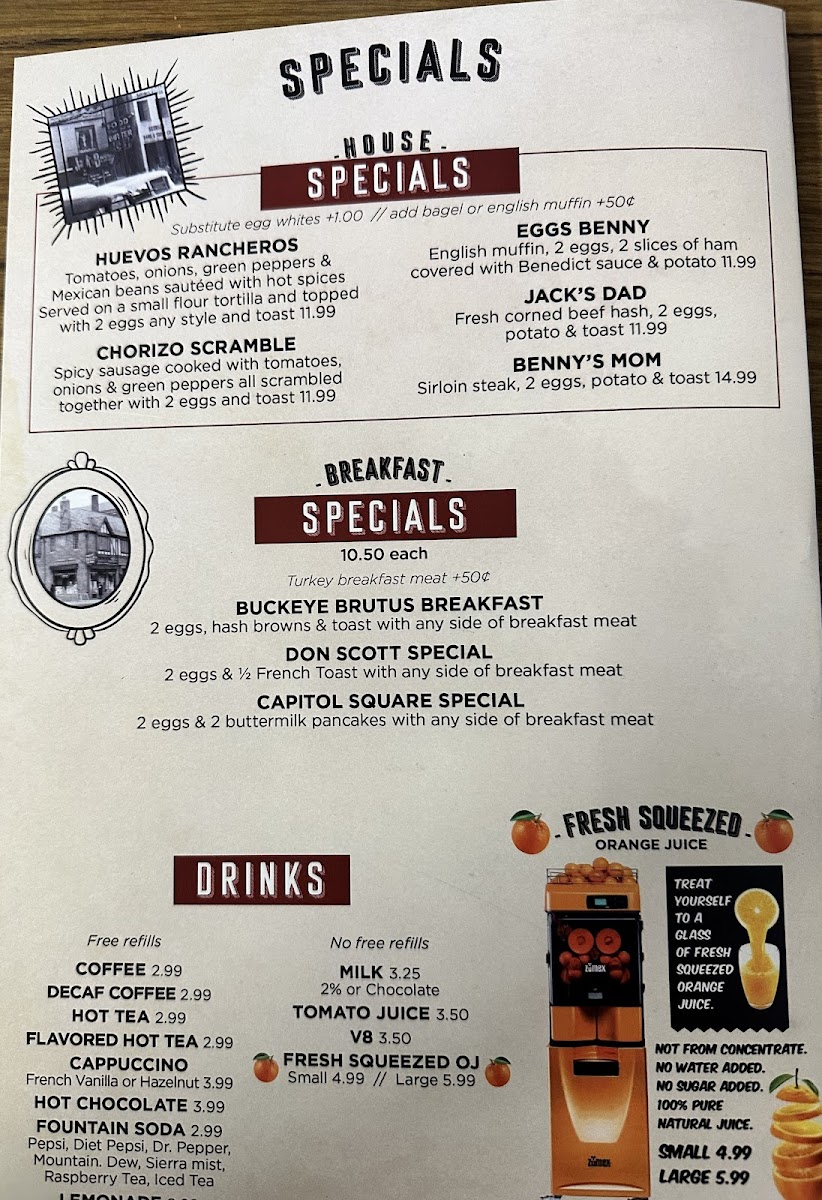 Menu Jack & Benny's Old North Diner-6